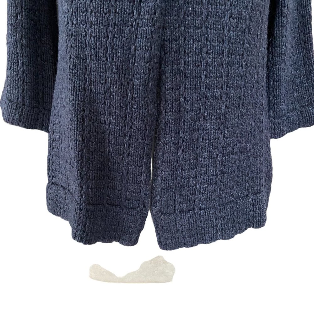 Twiggy Lambswool Pointelle Knit Cardigan Blue Coastal Cottagecore Quiet Luxury-S - Picture 7 of 16